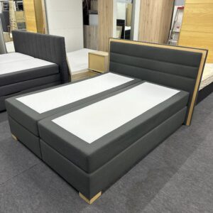 Szürke Boxspring Franciaágy 160x20